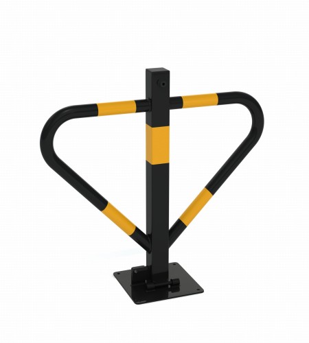 blokada zapora parkingowa na parking motyl malowana czarna czarny Poznań producent