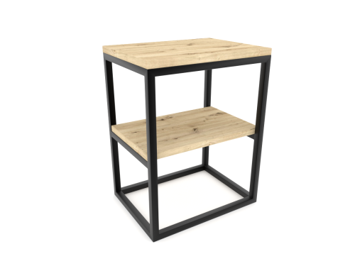 Peral stolik nocny loft industrialny na wymiar z półką Poznań producent dąb artisan.png