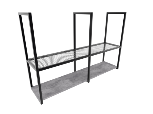 DAX - Półka wisząca industrialna stalowa siatka nad wyspę kuchenna blat dowolny wymiar